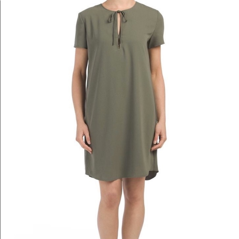 Theory Antazie Tie Keyhole Shift Dress